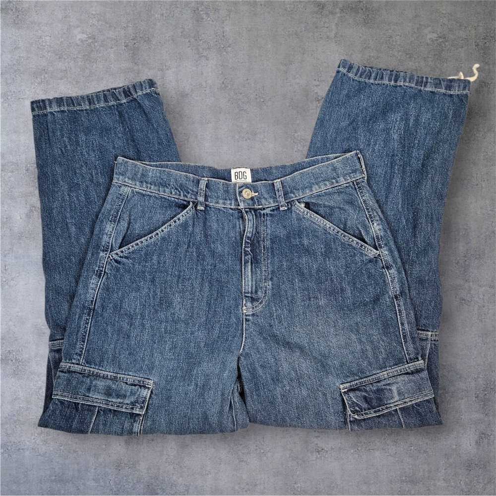 BDG Urban Outfitters Denim Carpenter Cargo‎ Jeans Baggy Relaxed Fit 32x32 T14